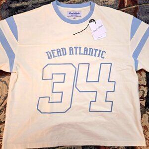 LA Designer Brand Dead Atlantic Football Shirt White/Blue size Large NEW